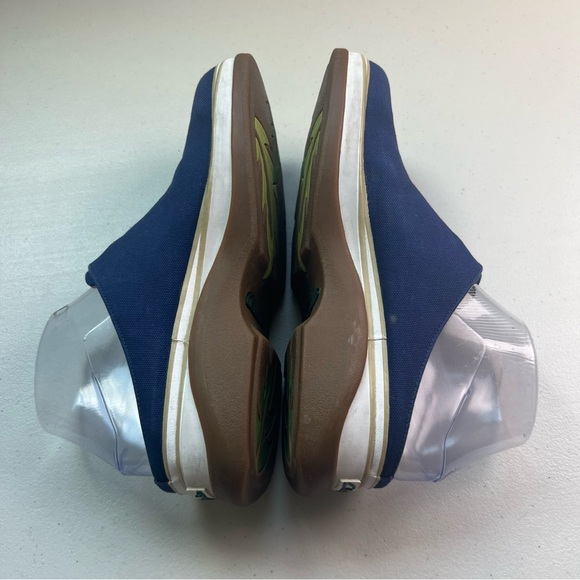 Clarks Navy Blue Canvas Mules Size 8 - Picture 4 of 9